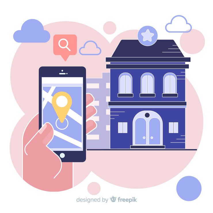 Free Vector hotel booking concept in flat style