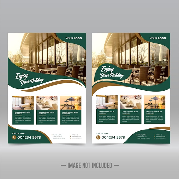 Hotel & resort flyer design template