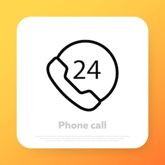 Hotline icon. call center service icon. vector line icon for business and advertising