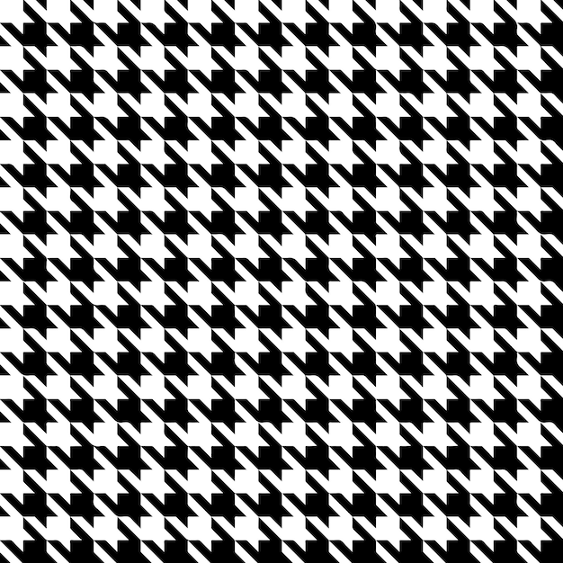 흑백의 Houndstooth 패턴 디자인 배경