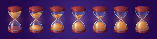 Hourglass animation sprite sheet glass clock