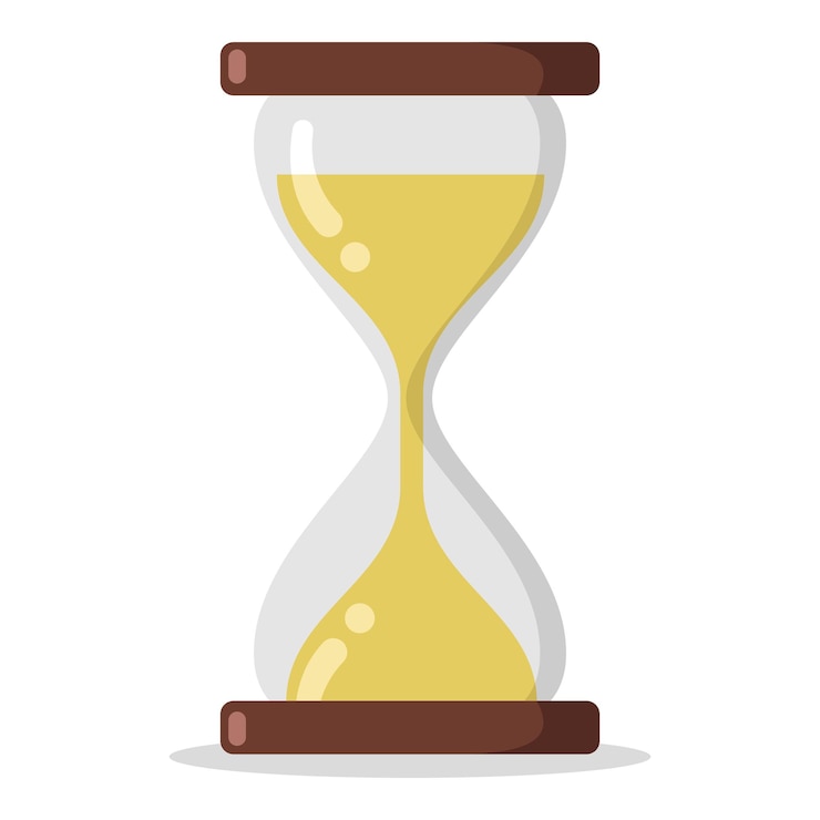 Free Vector hourglass sand timer flat style