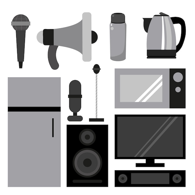 Free vector house appliances collection