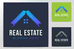 Free vector house building, real estate, arrow up marketing logo ideas. inspiration logo design. template vector illustration. isolated on white background