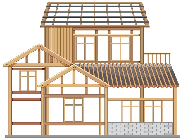 無料ベクター 住宅建設現場のコンセプト