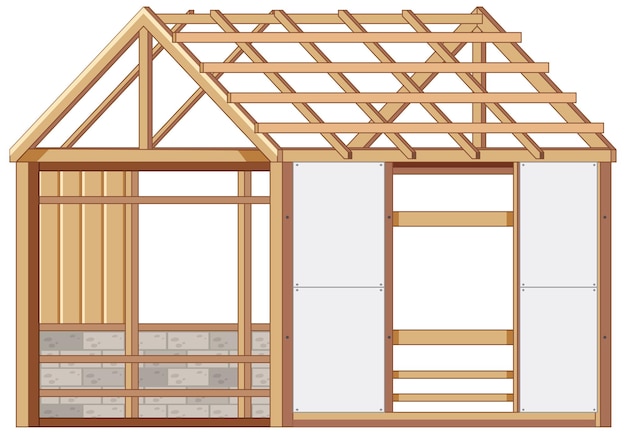 無料ベクター 住宅建設現場のコンセプト