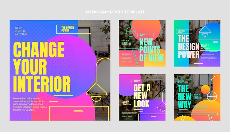 Free Vector house design instagram post