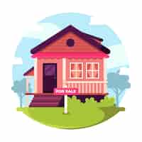 Бесплатное векторное изображение Дом на продажу / в аренду