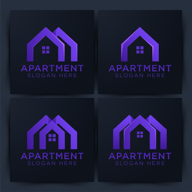 House home apartment logo collection vector illustration