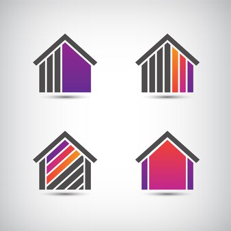 不動産のアイコンセット 無料のベクター 不動産のアイコンセット 無料のベクター