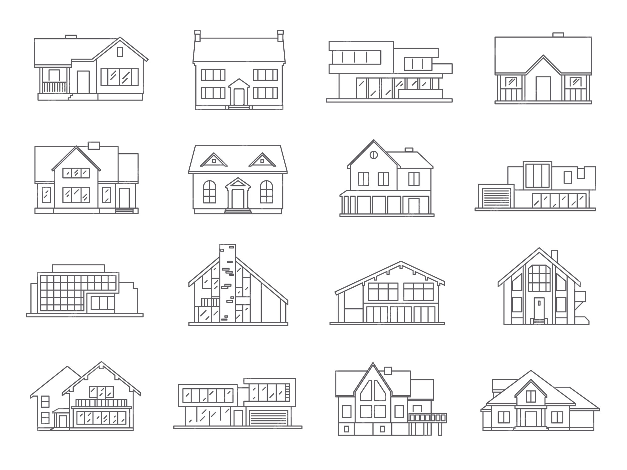 line drawing house clipart porch