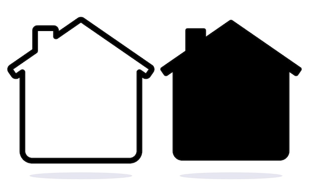 Бесплатное векторное изображение Дом в стиле контуров и глифов