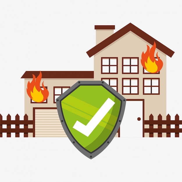 Бесплатное векторное изображение Страхование дома