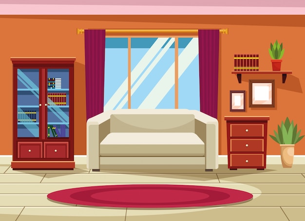 house interior with furniture scenery