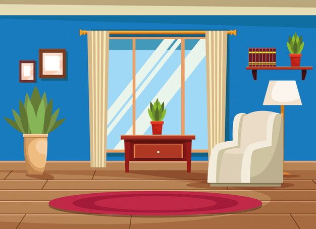House interior with furniture scenery