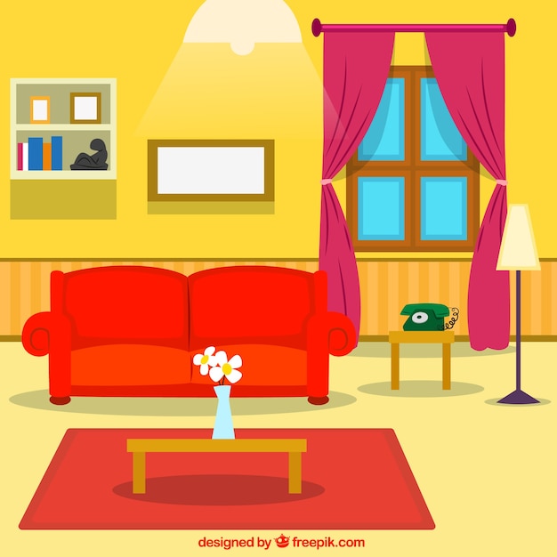 Free vector house interior