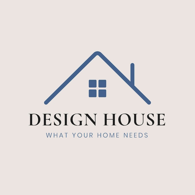 House logo template vector, interior design business