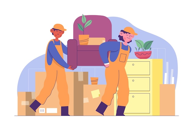 House moving concept illustration