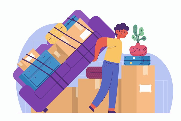 Free Vector house moving concept illustration