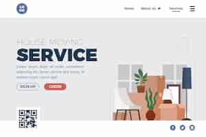 Free vector house moving services landing page