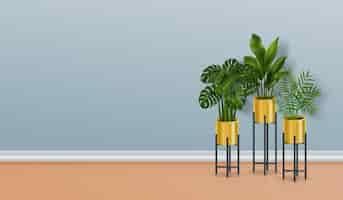 Free vector house plants realistic
