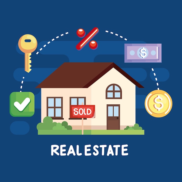 Free vector house and real estate icons