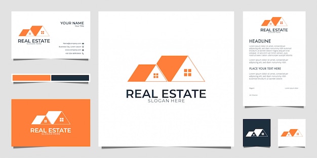 Download Free House Real Estate With Line Art Style Logo Design Business Card Use our free logo maker to create a logo and build your brand. Put your logo on business cards, promotional products, or your website for brand visibility.