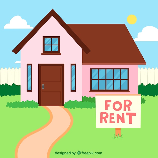 House for rent concept background