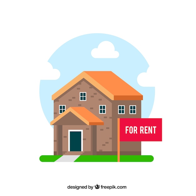 House for rent in flat design