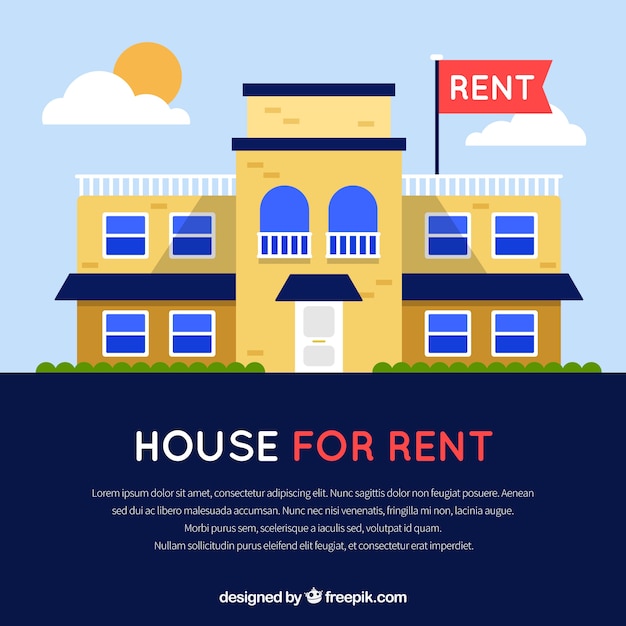 House for rent in flat design