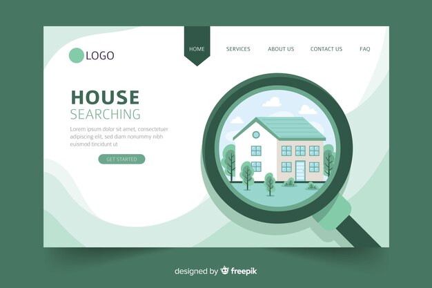 House searching concept for landing page