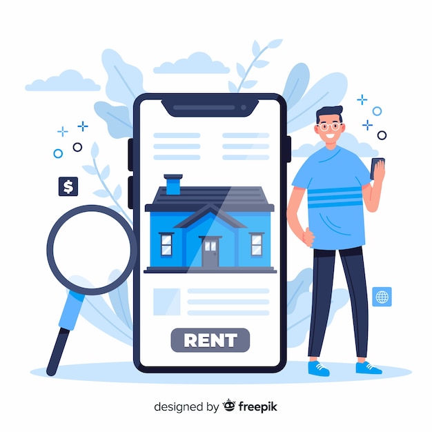 House searching landing page concept