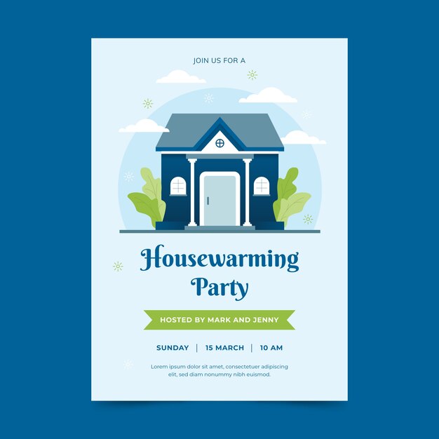 House warming party invitation concept