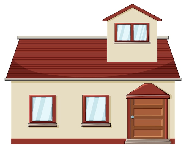 Free vector house with red roof