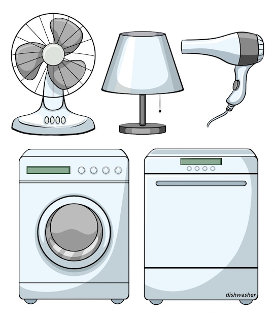 無料ベクター 家庭用電子機器、白、イラスト