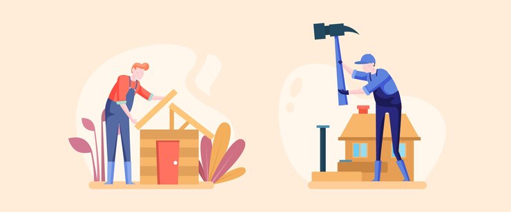 無料Vector 世帯およびリフォーム専門職
