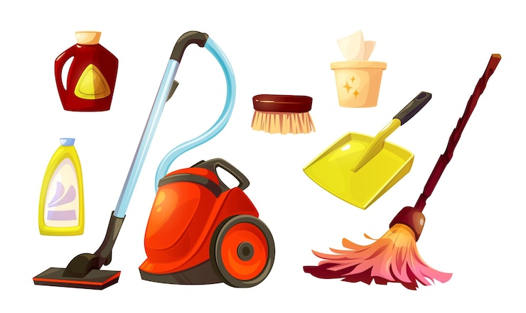 Free Vector household supplies collection