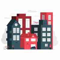 Free vector houses concept illustration