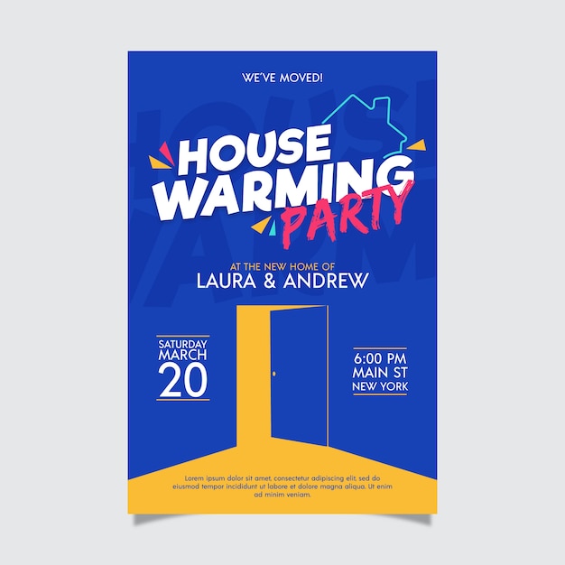 Housewarming party invitation design