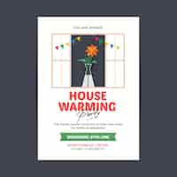 Free vector housewarming party invitation template