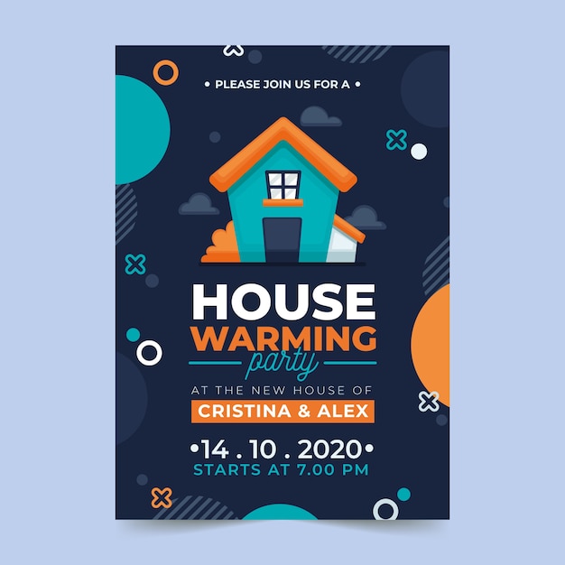 Housewarming party invitation template