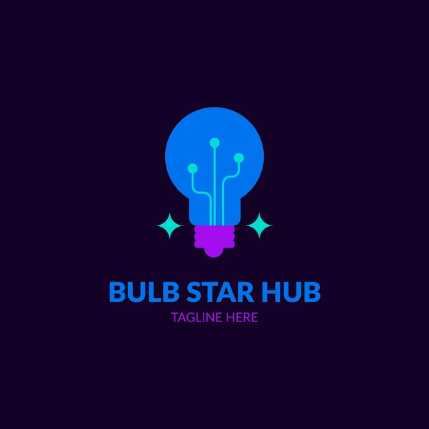 Vettore gratuito modello di progettazione del logo dell'hub