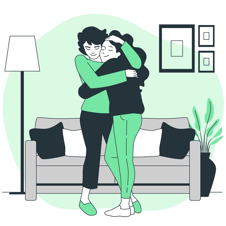 Free Vector hug concept illustration