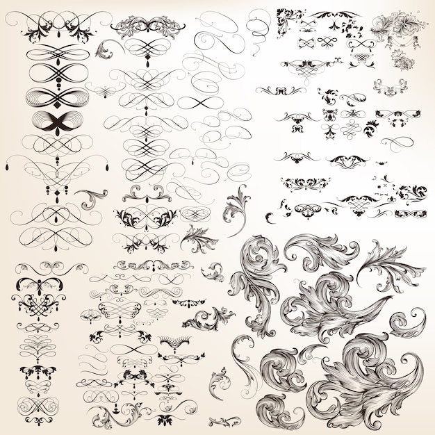 Collection Of Calligraphic And Decorative Design Patterns, Embellishments  In Vector Format. Royalty Free SVG, Cliparts, Vectors, and Stock  Illustration. Image 81964706.