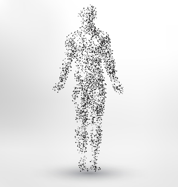 Free vector human body shape background design