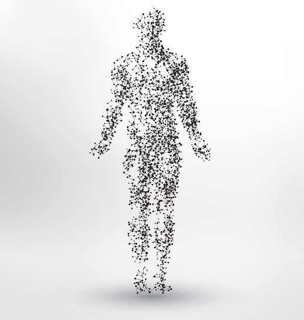 Human body shape background design