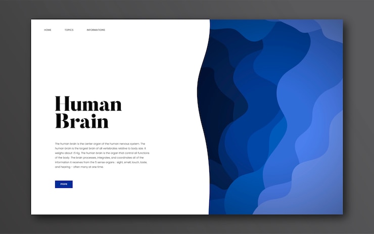 Free Vector human brain informational website graphic