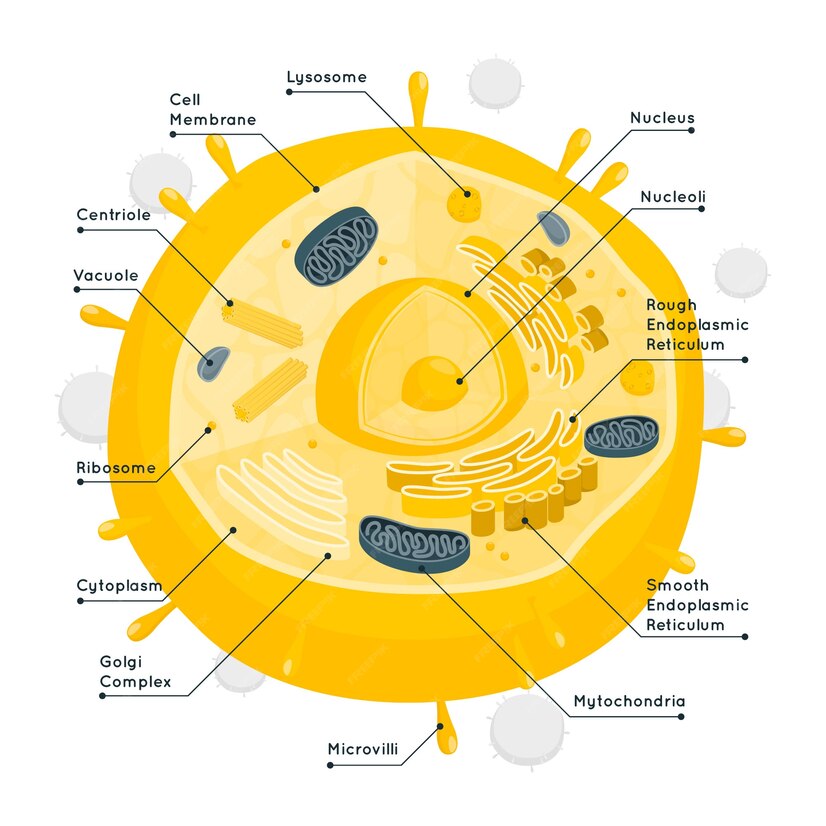 Human cell concept illustration Biology Diagrams