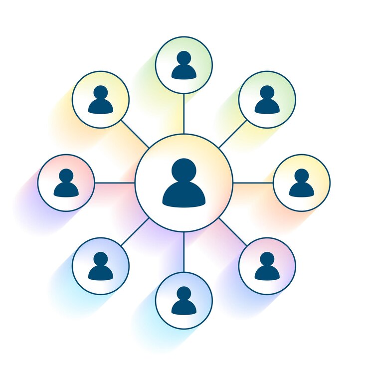 Free Vector human connecting social networking concept template