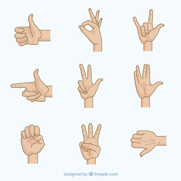 Human hand gestures